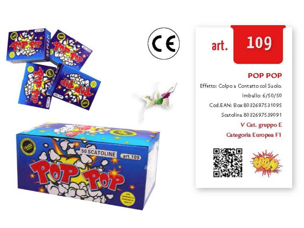 Jupiter Pop Pop PETARDINI 2500 Pezzi ( 50 Box da 50 Pezzi CIASCUNA) :  : Giochi e giocattoli