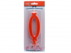CANDELINE NUMERAL MAXI 0 ROSSO