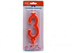 CANDELINE NUMERAL MAXI 3 ROSSO