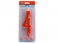 CANDELINE NUMERAL MAXI 4 ROSSO