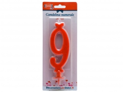 CANDELINE NUMERAL MAXI 9 ROSSO