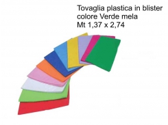 TOVAGLIA PLASTICA VERDE MELA M 1,37*2,74