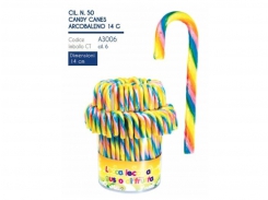 CANDY CANES ARCOBALENO 50PZ