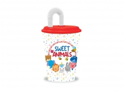 SWEET ANIMALS BICCHIERE CON CANNUCCIA