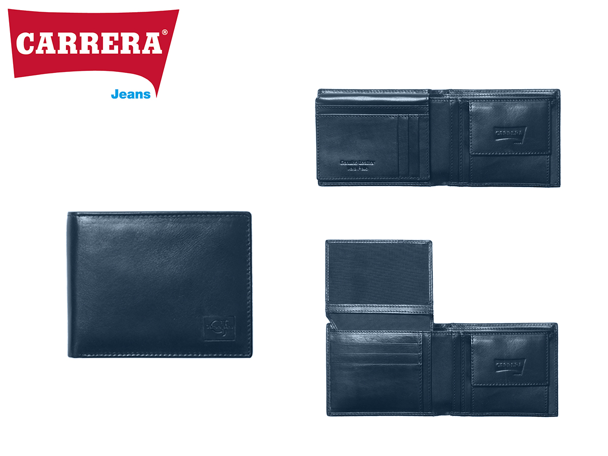 PORTAFOGLIO UOMO BLU CARRERA