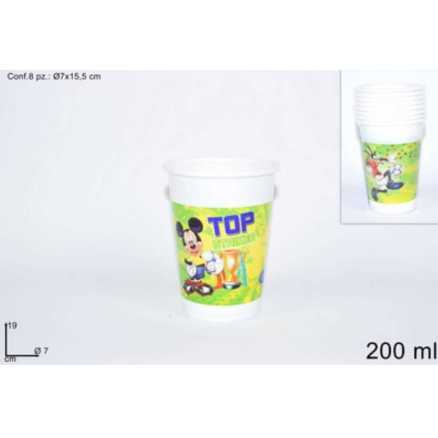 BICCHIERE PLASTICA MINNIE 8PZ 200ML