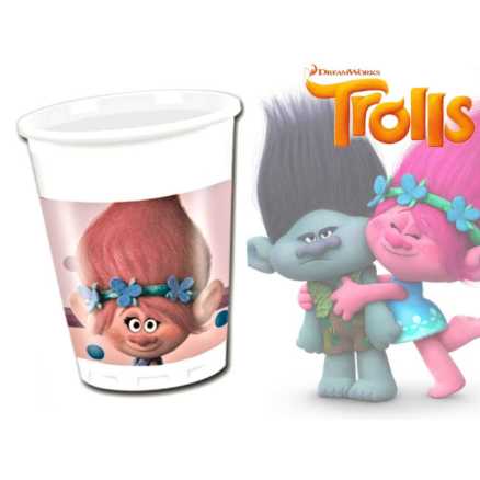 BICCHIERE 8PZ TROLLS