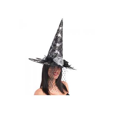 CAPPELLO STREGA GRIGIO DAMASC.