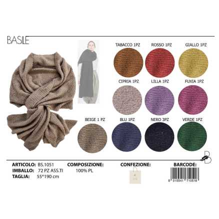 SCIARPONE BASILE TINTA UNITA ASS.