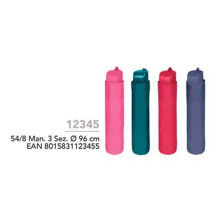 OMBRELLO 12345 MINI MANUALE 54CM TINTA UNITA