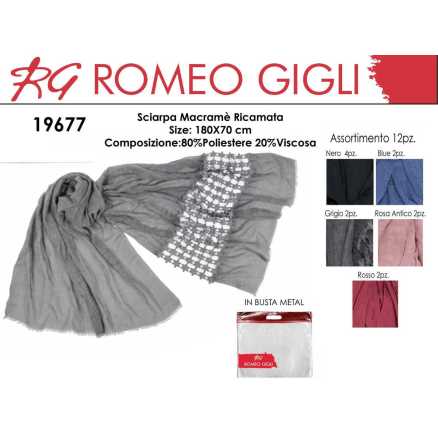 SCIARPA MACRAME' RICAMATA ROMEO GIGLI