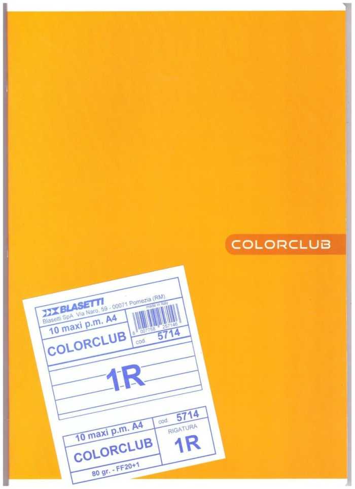 QUAD.MAXI RIG.1R COL.CLUB 80GR