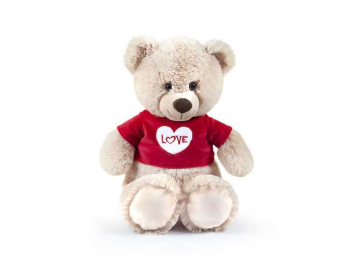 ORSO PELUCHE 60CM CON TSHIRT ROSSA