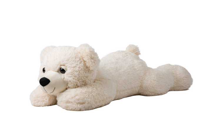 ORSO STESO BCO L130CM PELO MOR