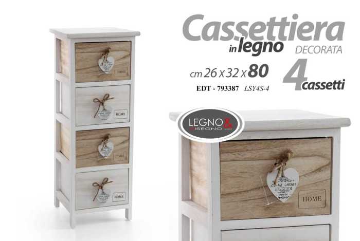 CASSETTIERA 4CAS.26*32*80CM