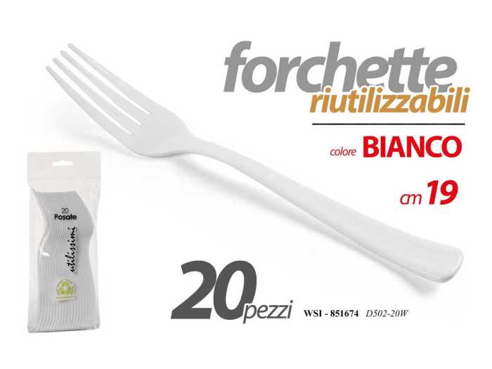 FORCHETTE 19CM 20PZ RIUTILIZZABILI