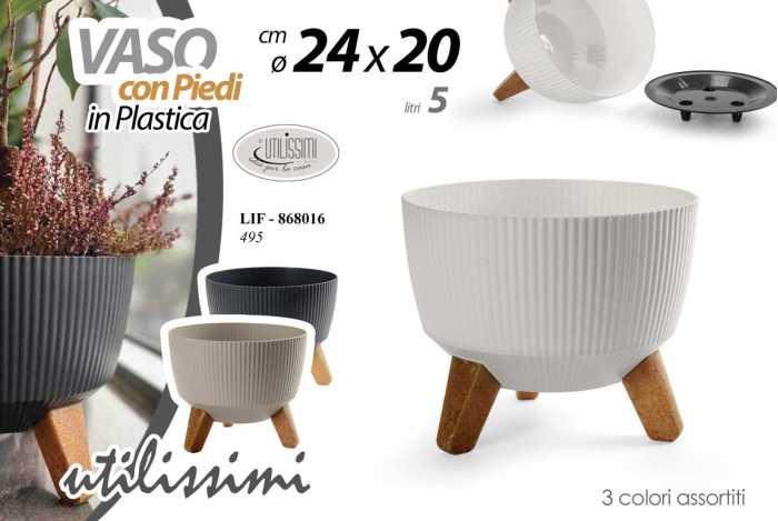 VASO PLASTICA 24*24*20CM
