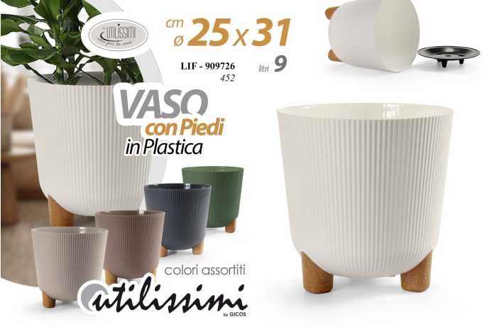 VASO PLASTICA 25*31CM