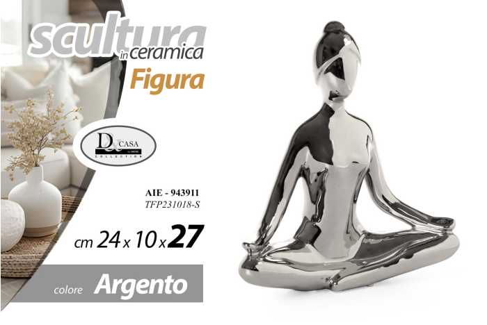 SCULTURA ARGENTO 24*10*27