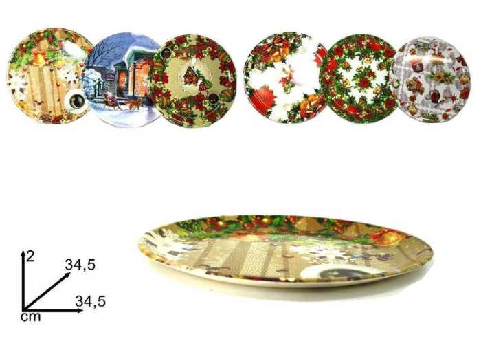 PIATTO TONDO 34,5CM XMAS