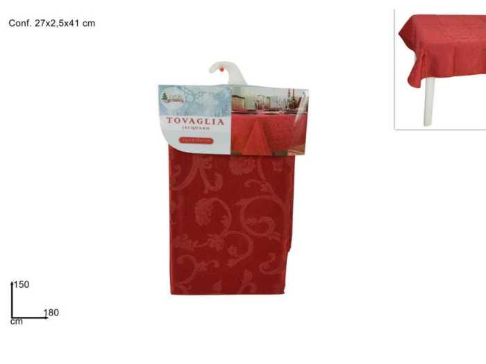 TOVAGLIA ROSSA JACQUARD 150X180CM