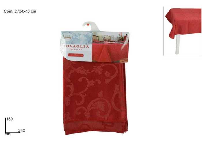 TOVAGLIA ROSSA JACQUARD 150X240CM