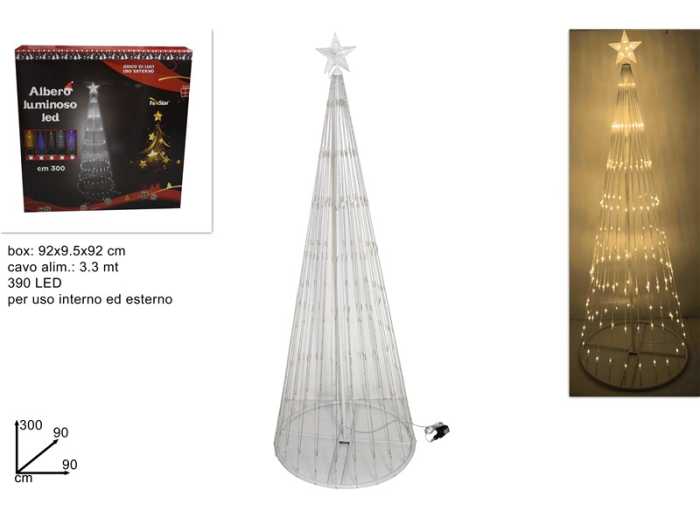 ALBERO LUMINOSO 300CM B.CALDO