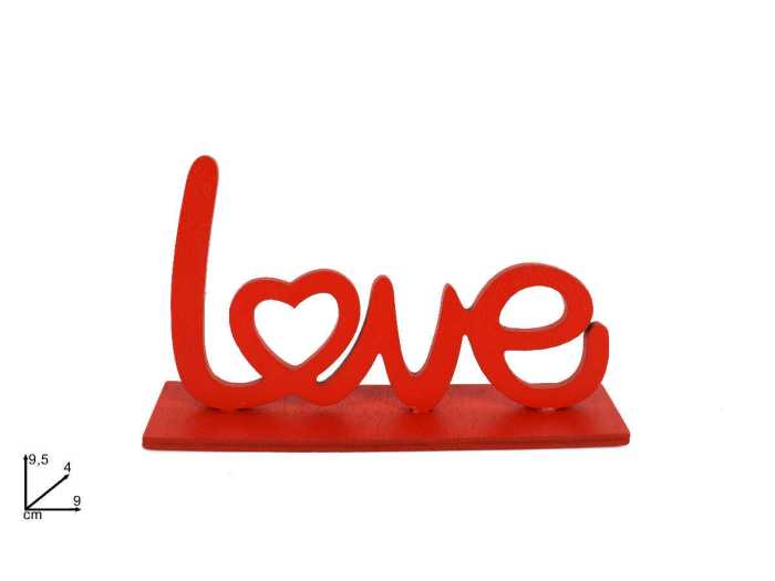 SCRITTA LEGNO LOVE 9,5CM
