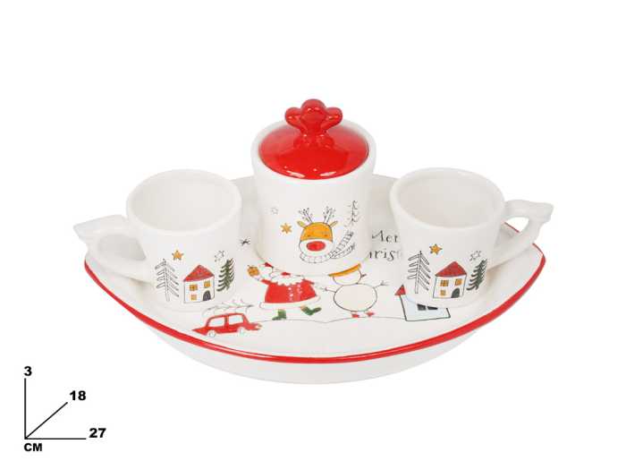 SET 2TAZZINE+ZUCCHERIERA CERAM