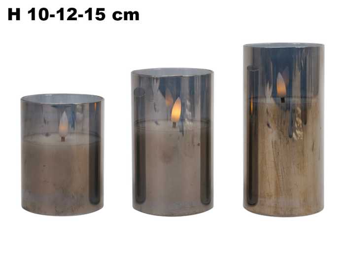 SET TRE CANDELE LED