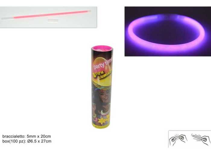 BRACCIALE LUMINOSI FLUORESCENTE ROSA
