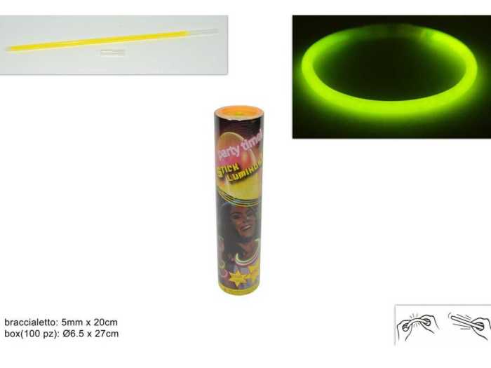BRACCIALETTI LUMINOSI FLUORESC GIALLO
