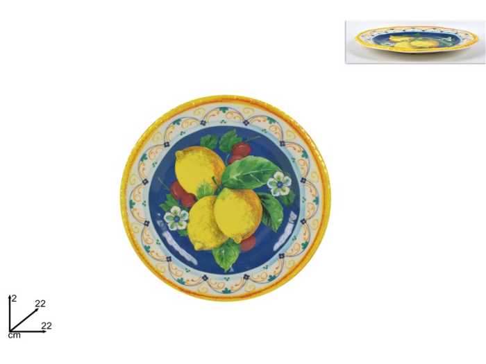 PIATTO PIANO 22CM MELAMINA