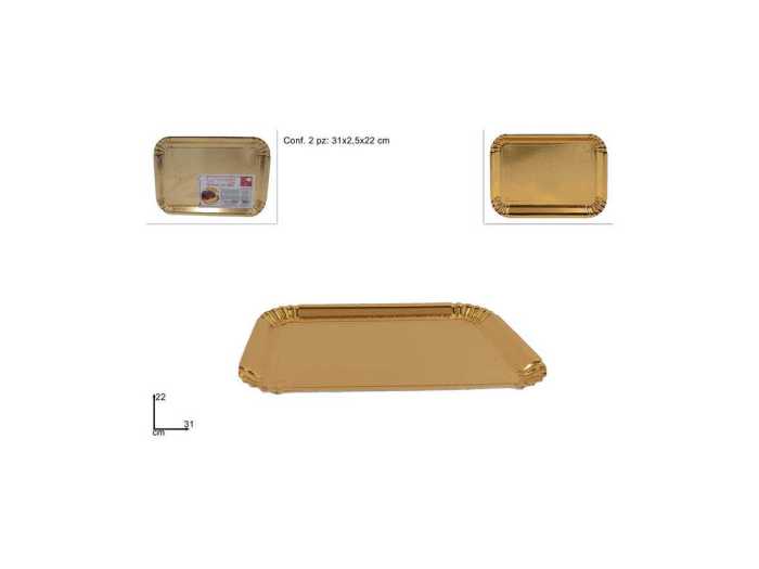 VASSOI ORO 22X31 2PZ