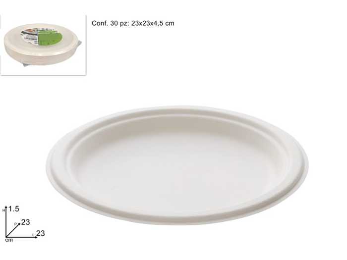 PIATTI PIANI 23CM COMPOST.30PZ