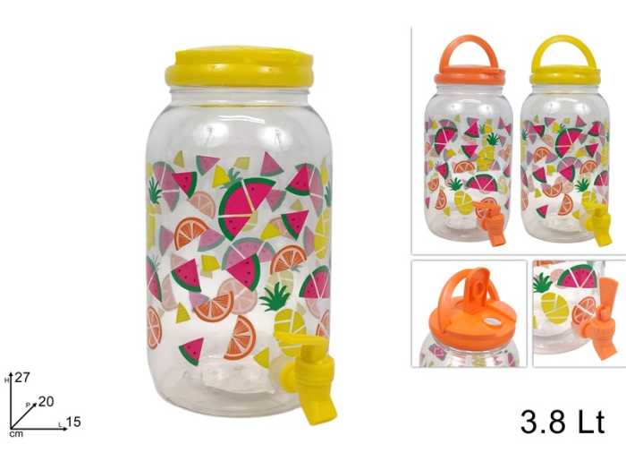 CONT.PLAST.3,8LT CON RUBINETTO