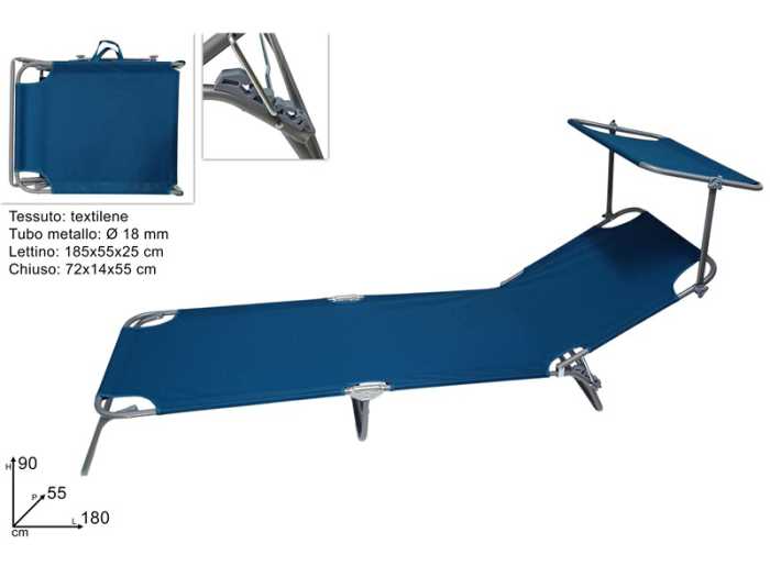 LETTINO BLU NAVY C-PARASOLE
