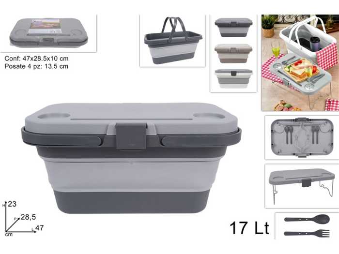 CESTINO PIC-NIC 17LT C-COPERCH