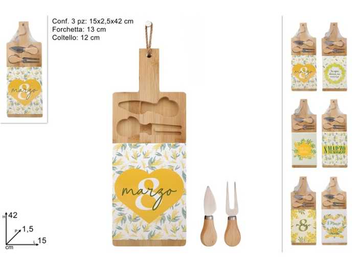 TAGLIERE LEGNO FESTA DONNA