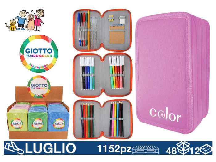 ASTUCCIO 3ZIP GIOTTO PASTEL
