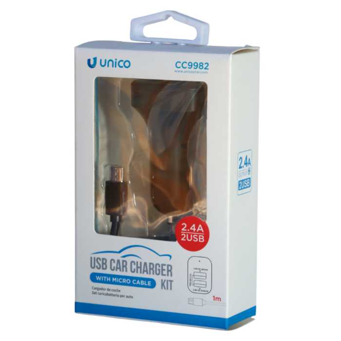 CARICABATTERIE AUTO 2 PORTE