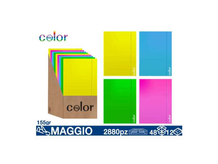 CARTELLINA A4 C/ELAST.FLUO ASS.