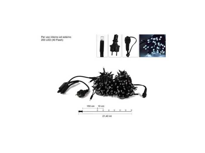 LUCI LED 200 C/40 FLASH ESTERN