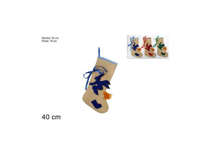 CALZA BEFANA SU SCOPA ASS.