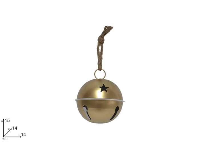 CAMPANACCIO METALLO ORO 14CM