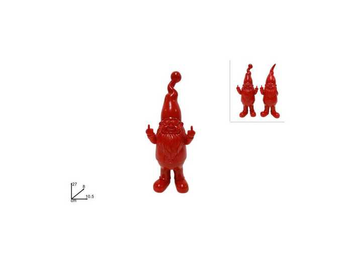 GNOMO IRRIVERENTE ROSSO 27CM