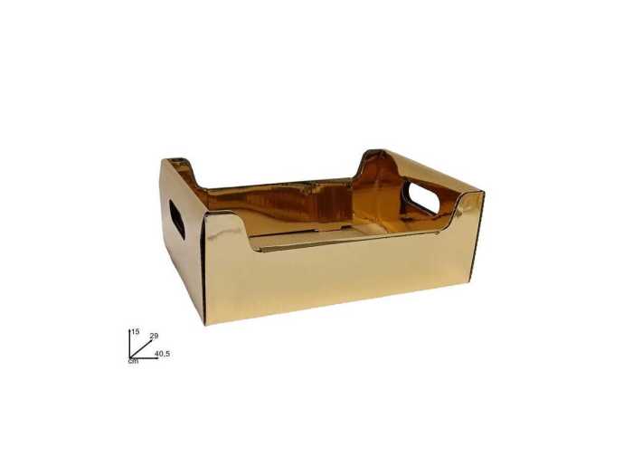 CASSETTA CARTONE ORO 40,5X29