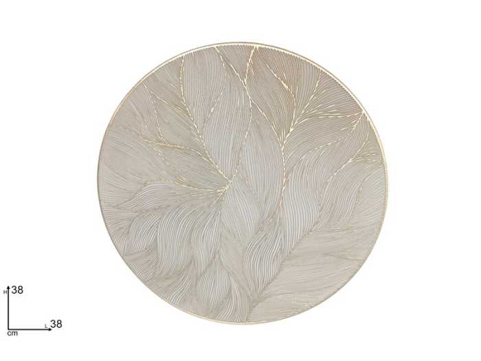 TOVAGL.TONDA 38CM FIORI ORO