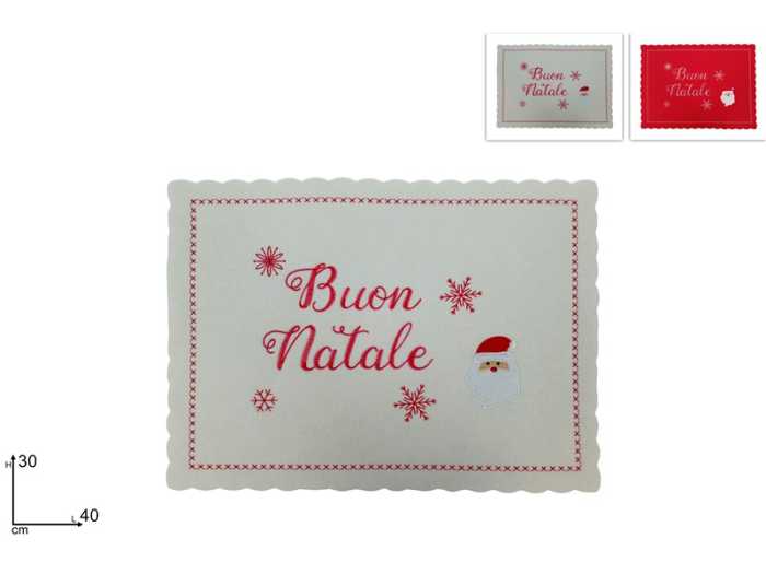 TOVAGL.FELTRO 40X30 B.NATALE