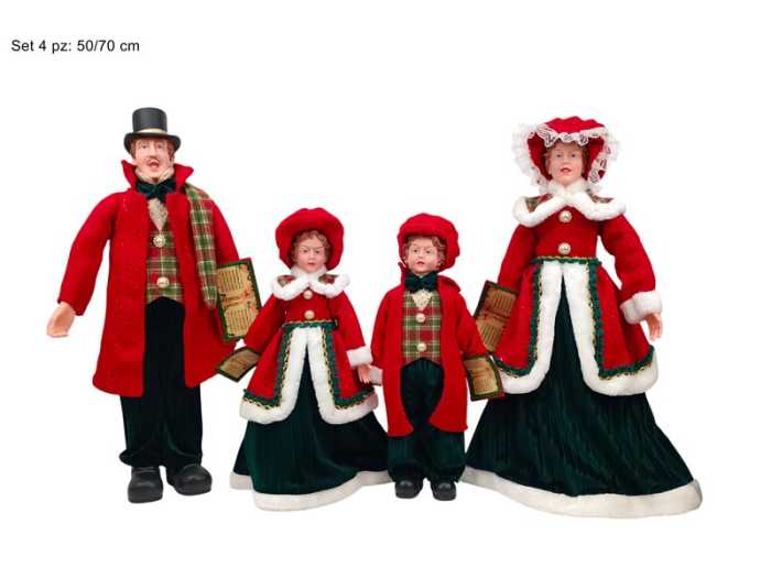 FAMIGLIA NATALIZIA 50/70CM 4PZ